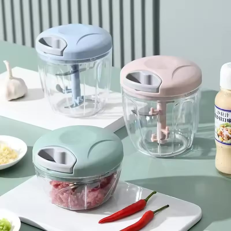 Kitchen Householde Manual Garlic Press Multi-function Grinding Chopper Food Vegetables Cutter Meat Kitchen